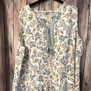 J Jill Floral/Paisley Blouse Size 3X